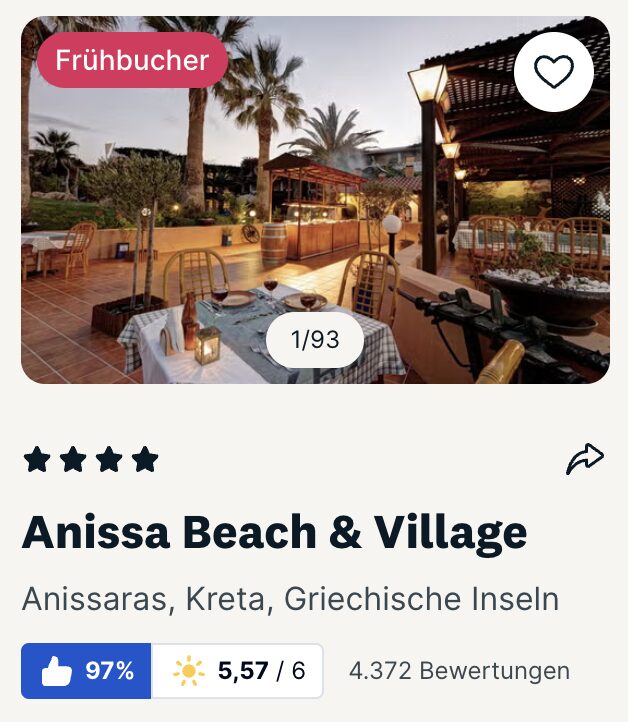 Griechenland Flug & Hotel – 1 Woche auf Kreta mit Transfer & Frühstück ab 456€ p.P.