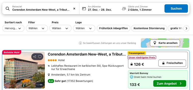 Kurzurlaub in Amsterdam: Suite im 4* Hotel mit Flugzeug im Zimmer ab 141€ p.P.