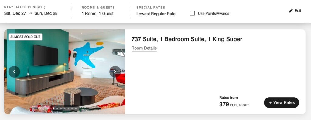 Kurzurlaub in Amsterdam: Suite im 4* Hotel mit Flugzeug im Zimmer ab 141€ p.P.