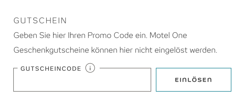 Motel One Gutschein einlösen