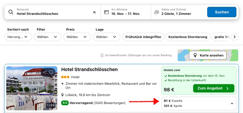 Ostsee Strandhotel: 3* Hotel direkt an der Promenade ab 46€ p.P.