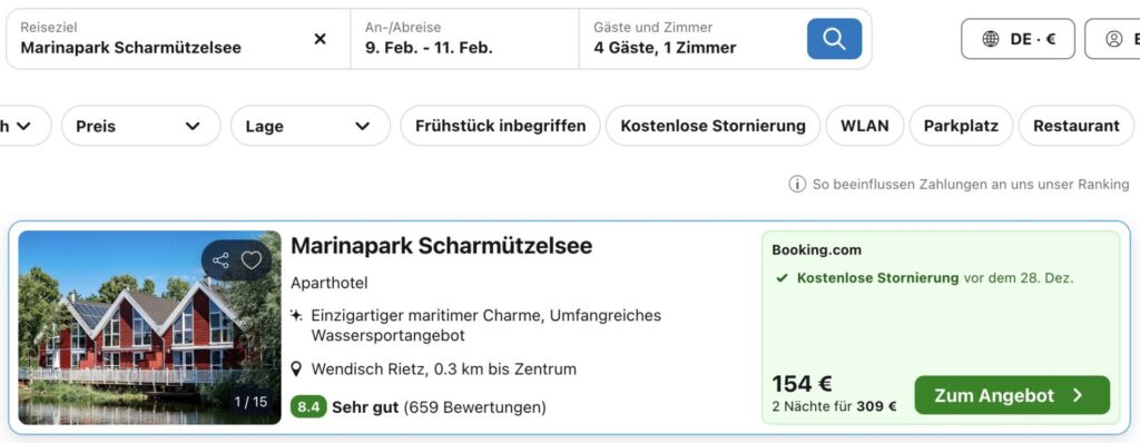 Scharmützelsee Urlaub: 3 Tage mit Sauna und Whirlwanne ab 75€ p.P. (bei 4 Leuten)