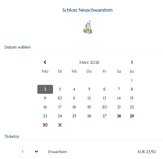 Schloss Neuschwanstein: 3* Hotel + Eintritt ins Schloss ab 52€ p.P. (DZ)