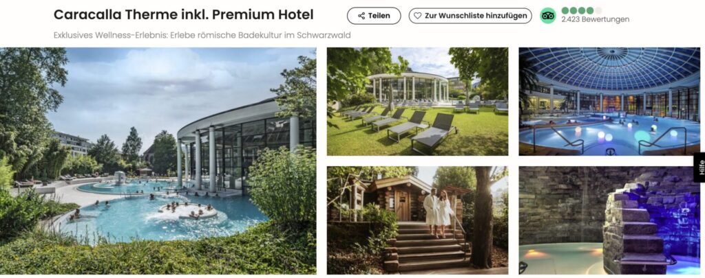 Schwarzwald Wellness: Eintritt in die Caracalla Therme mit Übernachtung und Frühstück ab 69€ p.P.