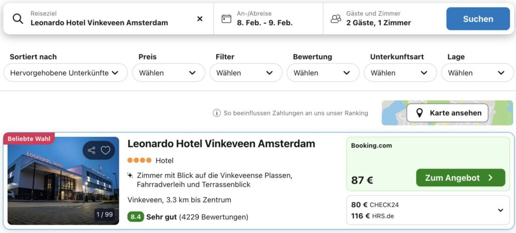 Stadturlaub Amsterdam – Übernachtung im top Hotel mit Frühstück ab 50€ p.P.