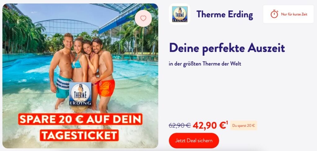 Therme Erding: Tagesticket mit Extras für 42,90€ (statt 62,90€)