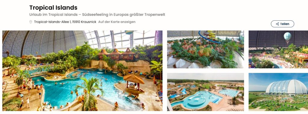 Tropical Islands im Zelt: Übernachtung, Frühstück, Eintritt an beiden Tagen ab 59€ p.P. bei 2 Leuten