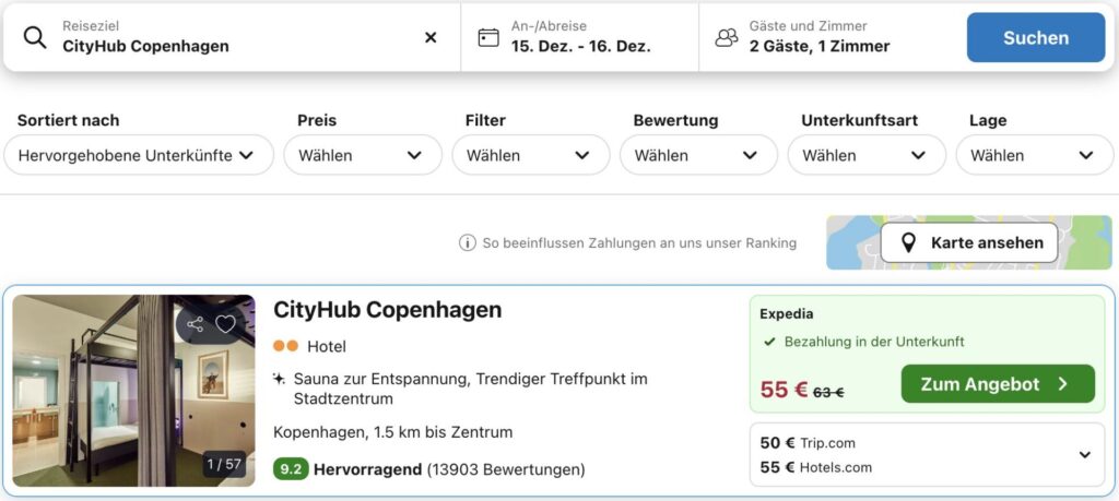 Weihnachtsmarkt in Kopenhagen: Übernachtung ab 26€ p.P. (Kapselhotel) / 4* Hotel ab 74€ p.P. (DZ)