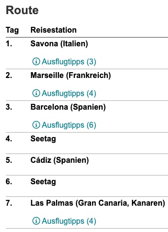 Mittelmeer Kreuzfahrt: 7 Tage inkl. Flügen und Vollpension ab 374€ p.P. (Doppelkabine)
