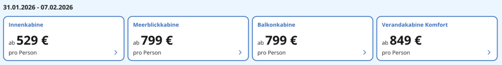 AIDA Kanaren und Madeira Kreuzfahrt – 7 Tage inklusive VP ab 499€ p.P.