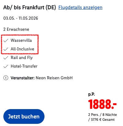 All Inclusive Urlaub auf den Malediven