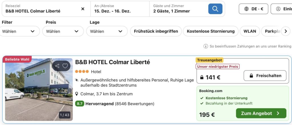 Colmar Weihnachtsmarkt – 4* Hotel mit Frühstück ab 90€ p.P.