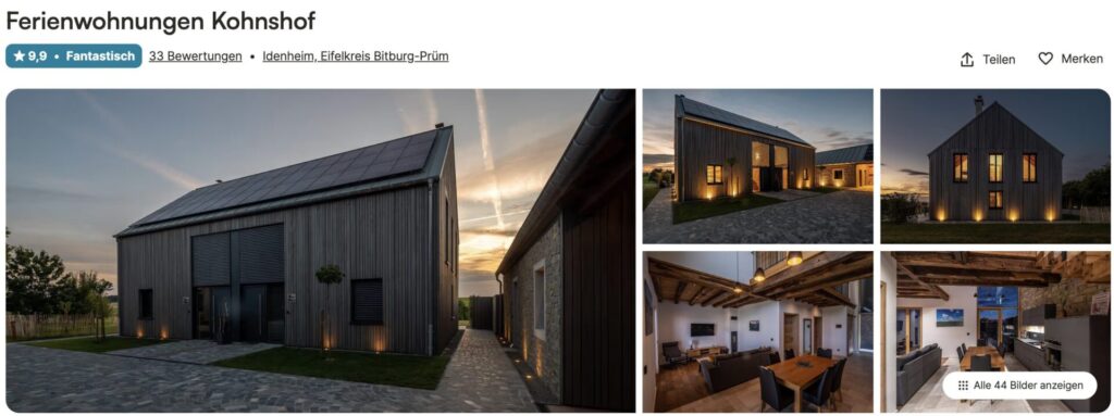 Eifel Urlaub – 1 Woche im gemütlichen Ferienhaus am See ab 248€ p.P.