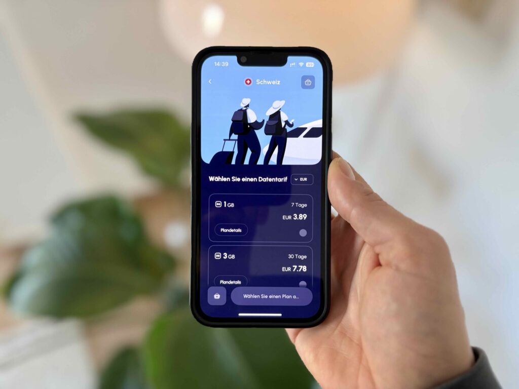 Je nachdem wie lange man sich in der Schweiz aufhält, bieten sich unterschiedliche Datenpakete an, los geht es ab 500MB. 