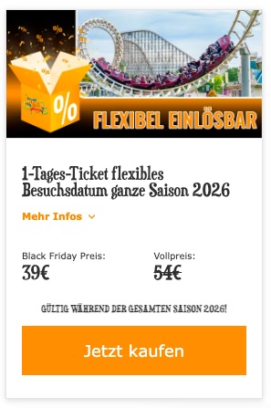 Heide Park Eintritt: Tagesticket für 29,60€ (statt 39€)