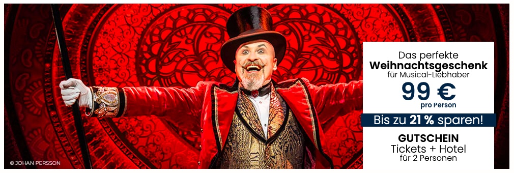 Köln Städtereise: Hotel + Ticket für Moulin Rouge! Das Musical ab 109€ p.P. (DZ), als Gutschein für 99€ p.P. (DZ)