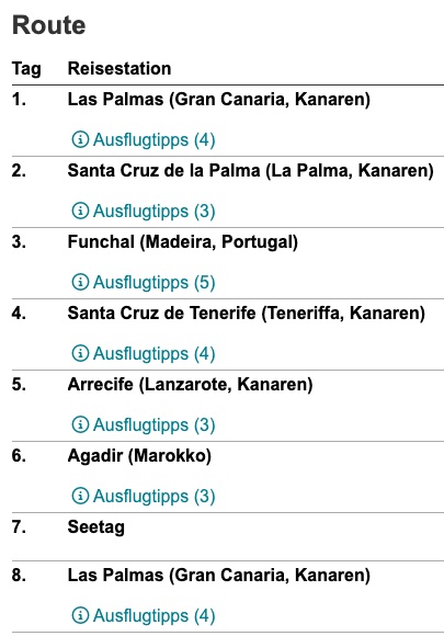 Kreuzfahrt Angebot: 7 Tage ab 269€ p.P. (bei 2 Leuten) inkl. Vollpension und Bordguthaben