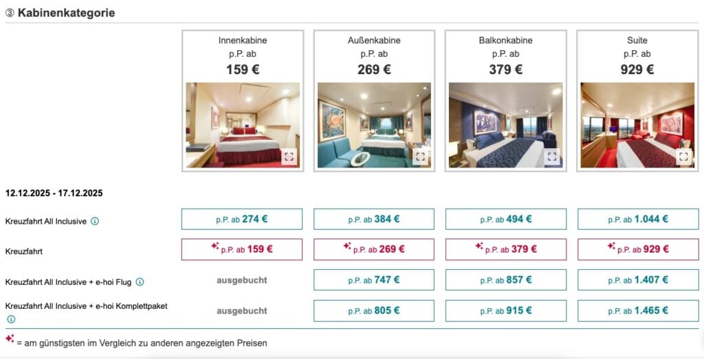 Kreuzfahrt Schnäppchen: 6 Tage Mittelmeer mit Vollpension ab 189€ p.P. (Doppelkabine)