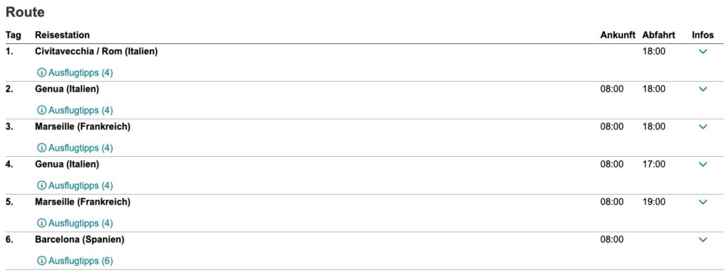 Kreuzfahrt Schnäppchen: 6 Tage Mittelmeer mit Vollpension ab 269€ p.P. (Doppelkabine)