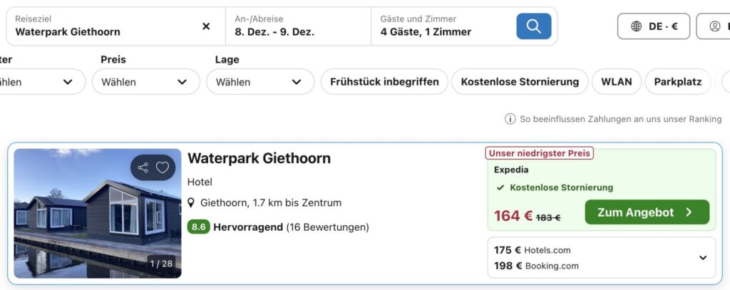 Kurzurlaub in Giethoorn: Unterkunft am Kanal ab 43€ p.P. (bei 4 Leuten)