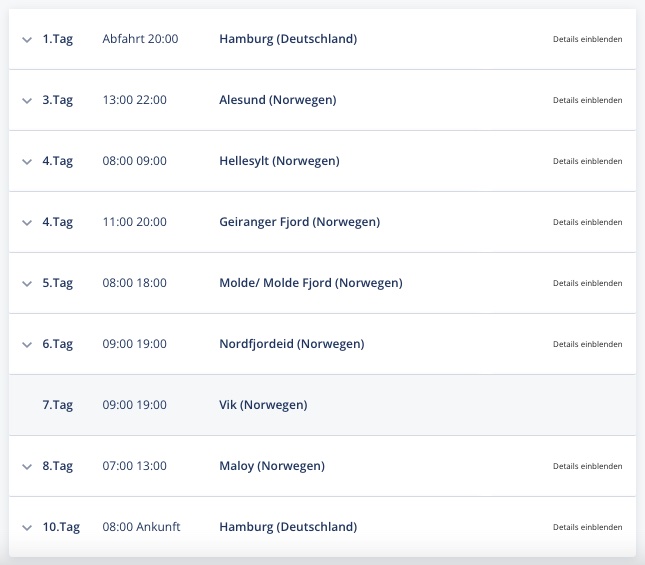 Norwegen Kreuzfahrt: 8 Tage ab / bis Hamburg für 899€ p.P. (bei 2 Leuten) mit VP & All Inclusive Getränkepaket (inkl. Alkohol)