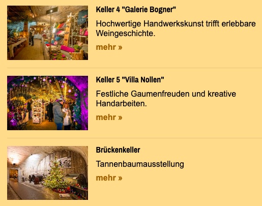 Rheinland Pfalz: Wein Nachts Markt unter der Erde! 3 Tage mit Hotel + Eintritt ab 118€ p.P. (DZ)