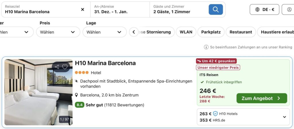 Silvester in Barcelona