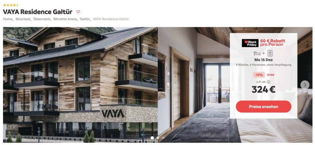 Skiurlaub in Tirol – 4 Tage im 4,5* Apartment inkl. Skipass ab 288€ p.P.