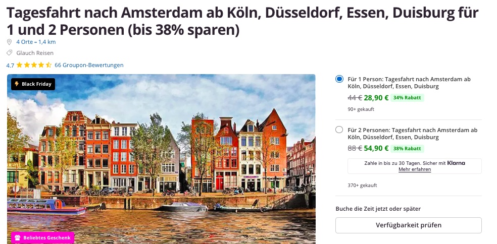 Tagesausflug nach Amsterdam: mit dem Bus ab 28€
