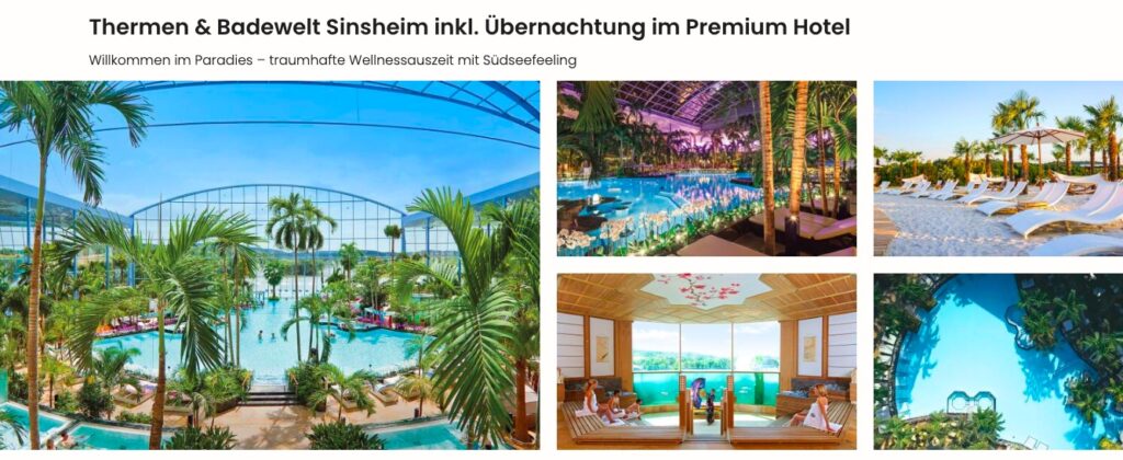 Therme Sinsheim: Hotel nach Wahl, Frühstück & Eintritt ab 79€ p.P. // Als Gutschein für 89€ p.P.