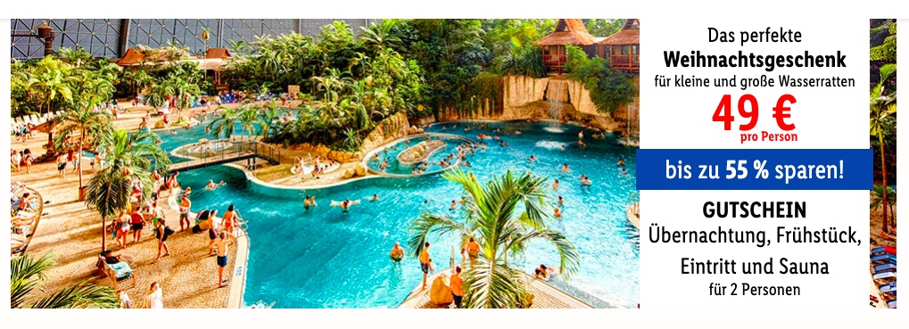 Tropical Islands im Zelt: Übernachtung, Frühstück, Eintritt an beiden Tagen ab 59€ p.P. bei 2 Leuten