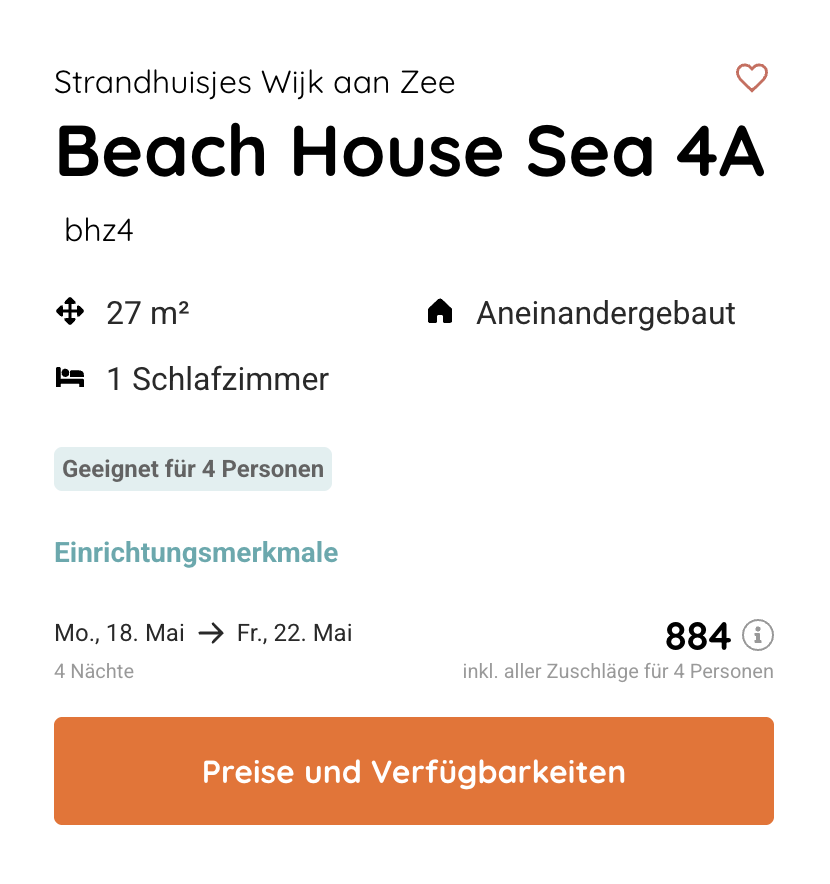 Urlaub im Strandhaus in Holland: 5 Tage direkt am Meer in Holland ab 155€ p.P.