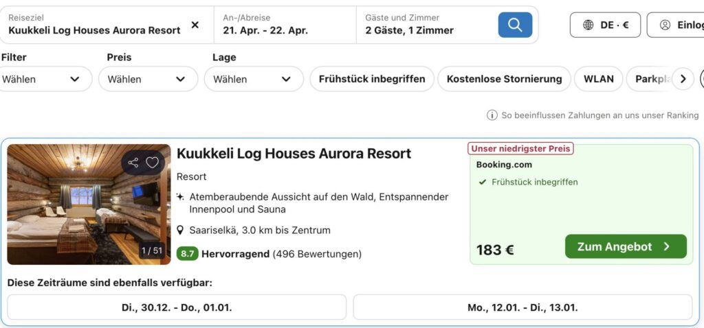 Urlaub in Finnland: 4* Resort im Wald inkl. Frühstück & Wellness ab 51€ p.P. (DZ)