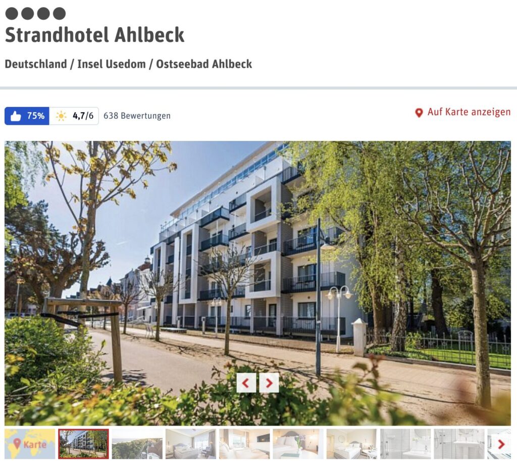 Usedom Strandhotel: 3 Tage im 4* Hotel mit Frühstück & 1x Dinner ab 125€ p.P.