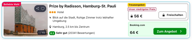 Weihnachtsmarkt in Hamburg: 3* Hotel auf St. Pauli nahe Santa Pauli Weihnachtsmarkt ab 36€ p.P. (DZ)