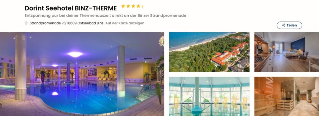 Wellness Auszeit auf Rügen: Apartment im 4* Hotel inkl. Eintritt in die BINZ THERME ab 59€ p.P. (DZ)