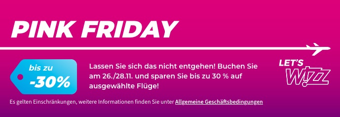 Wizz Air Flüge: günstige Flüge // 20€ Willkommensbonus bei Zahlung mit Revolut