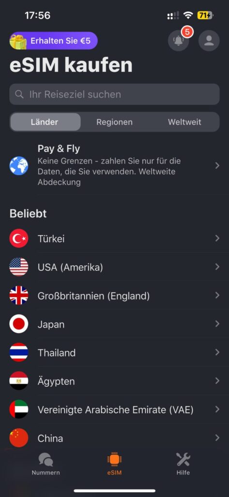 Die Yesim-App erhält viele tausend positive Bewertungen und auch für eSIM-Neulinge leicht verständlich