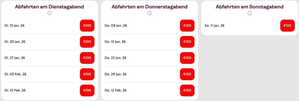 Bahn Spezial: Nachtzug in die Niederlande (z.B. Amsterdam, Den Haag) oder nach Belgien für 40€
