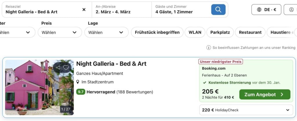 Geheimtipp Burano: 3 Tage in Italiens bunter Stadt im pinken Ferienhaus ab 80€ p.P.