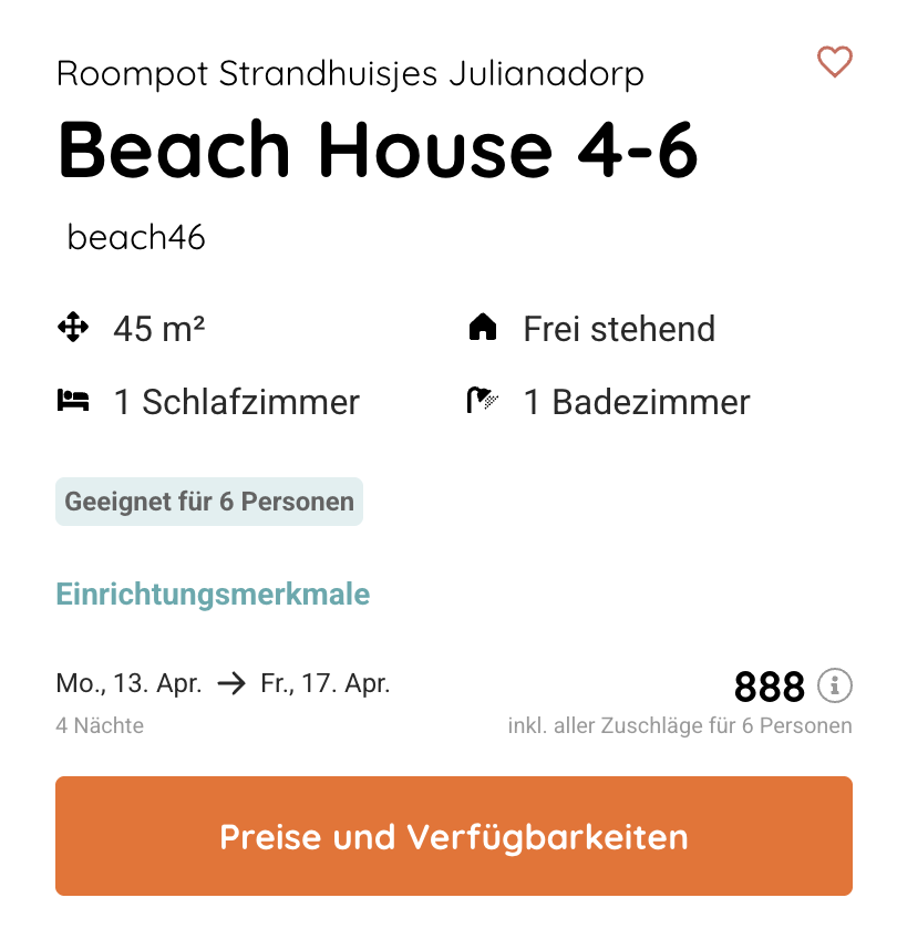 Holland Strandhaus: 5 Tage im Ferienhaus direkt am Strand ab 115€ p.P. (bei Vollbelegung)