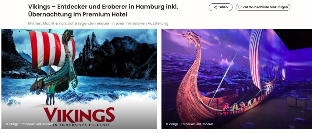 Kurzreise nach Hamburg: Hotel + Tickets für 'Vikings – Entdecker und Eroberer' ab 49€ p.P. (DZ)
