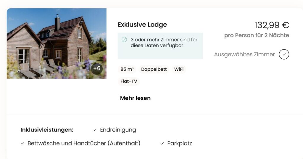 Kurzurlaub im Harz: 3 Tage in einer Lodge im 4* Resort ab 92€ p.P. bei 4 Leuten