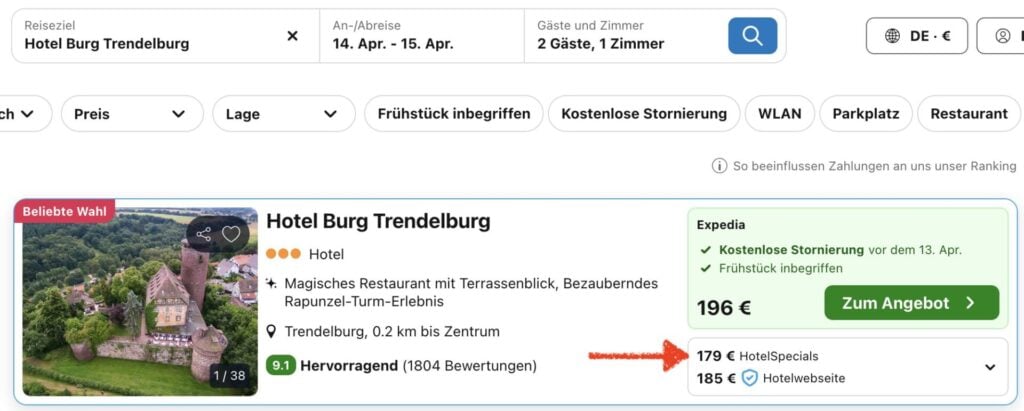 Kurzurlaub in Hessen: 4* Burghotel inkl. Frühstück ab 90€ p.P. (DZ)