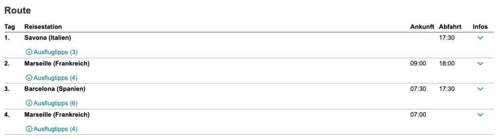 Mittelmeer Kreuzfahrt: 4 Tage inkl. Vollpension ab 179€ p.P. (Doppelkabine)