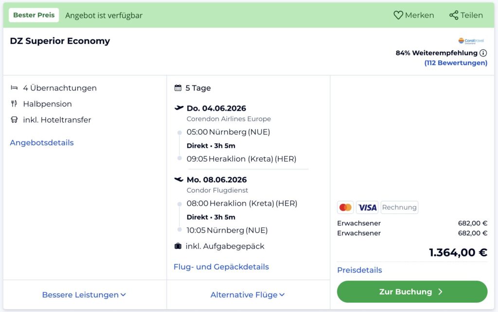 Neueröffnung auf Kreta: 6 Tage im 5* Hotel mit All Inclusive und Flügen ab 680€ p.P. (DZ)