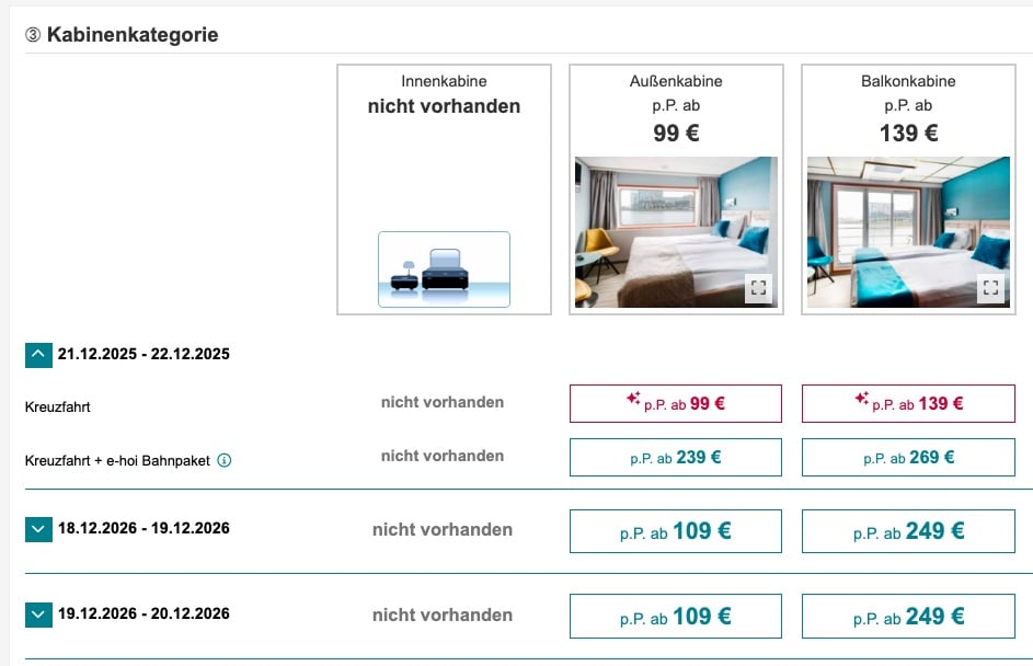 Party Kreuzfahrt auf dem Rhein: 2 Tage in der Außenkabine inkl. Halbpension, Live Musik & Extras ab 99€ p.P.