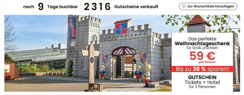 Playmobil Funpark: Hotel & Tageseintritt in den Park ab 59€ p.P. (DZ)