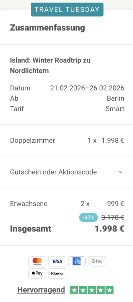 Rundreise durch Island