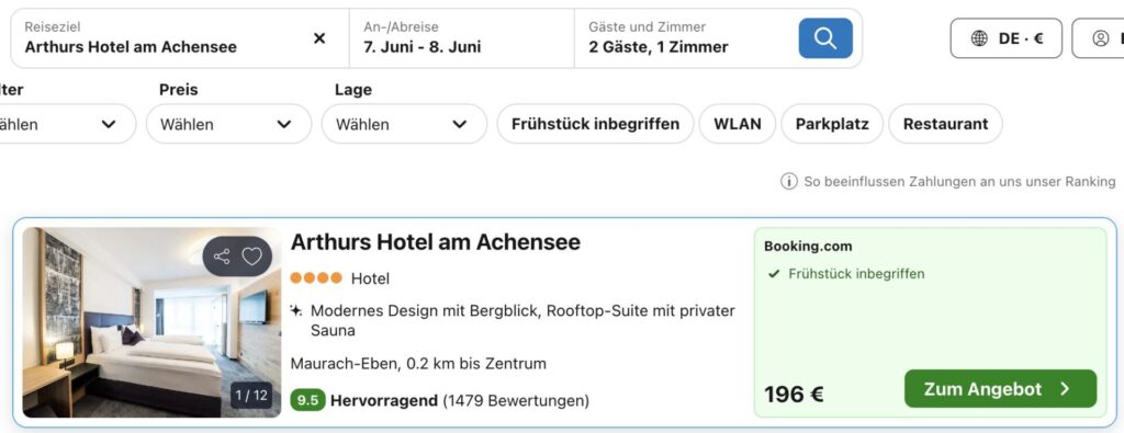 Urlaub am Achensee: 3 Tage im 4* Hotel mit Frühstück & Extras ab 175€ p.P. (auch am Wochenende)